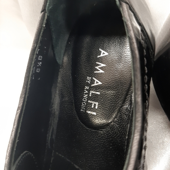 Amalfi by Rangoni Black Patent Leather Reptile Dress Shoes SIZE 8.5 - Picture 2 of 7